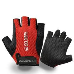 Outdoor riding, leather, semi finger gloves, men's equipment, exercise, anti-skid, breathable wool, driving gloves, mountain bike
