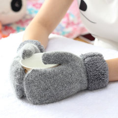 Korean version of the lovely winter students, thickening, warm, refers to the wool warm winter students gloves, solid winter female gloves