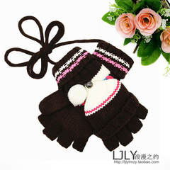 Winter sales, stamped half refers to female models, magic, fashion cartoon animal knitted gloves, outdoor heat preservation