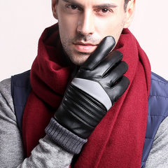 Winter men's gloves thickening reflective bar, touch screen plus cashmere, thickening, warming, cycling, factory direct wholesale