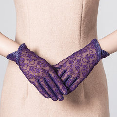 Crievn spring and autumn women's new driving, driving, lace, leather, sunscreen gloves, sheepskin gloves, women's winter