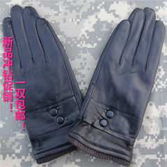 New drilling, sales, sheepskin leather gloves, women fall, winter riding, riding warm, plus cashmere, thickening, round deduction
