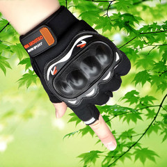 Outdoor sports gloves, spring and autumn, cycling equipment, men and women, semi finger, anti-skid, wear-resistant off-road motorcycle, fighting