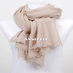 Export single genuine cashmere wool blended Japanese soft plain scarf Camel