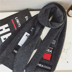 Tide brand HBA cashmere blended yarn knitted scarf to keep warm warm and thick wool scarf of lovers