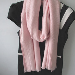 Autumn and winter heavy cashmere scarf, pink knitting jacquard warm warm hair, long wool blended female shawl