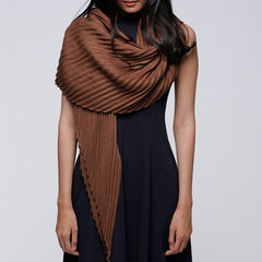 Silk wool blended silk and hemp color crepe pleated cashmere scarf shawl scarf to keep warm