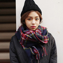 Special entrance for Han Guodong, classic British Plaid men's and women's scarf, wool blend, big shawl