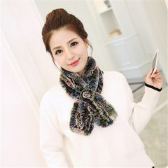 Autumn and winter fur Jurchen rabbit hair thick warm scarf scarf scarf Fashion Cross collar students all-match