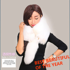 The fox and fox fur collar Zhen Zhang fox fur collar wool scarf shawl whole skin in winter