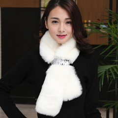 Han Guofang winter long Korean female rabbit scarf all-match plush fur collar Faux Fur Collar thickened solid