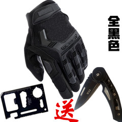 Men's gloves, half finger, summer touch screen, outdoor riding sport, fitness tactics, motorcycle equipment, cross-country locomotives, all JS refers to black (giving jackknife tool card).