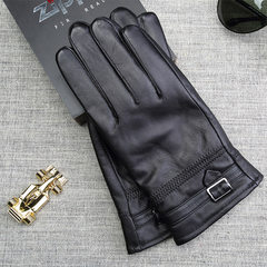 Winter motorcycle, men and women leather gloves, plus thickening, warm sheep skin, lovers all refers to general leather gloves Ladies and gentlemen