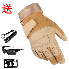 Special soldiers, all fingers gloves, men's army fans, cycling training, anti skid driving, autumn and winter, Black Hawk long fingers tactical gloves, imported sand Y long (giving hand phone eyeglasses eyeglasses card.