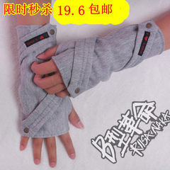 Warm half finger, half palm, dew refers to long winter gloves, men's and women's winter fashion Korean men's hip-hop gloves