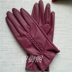 Ms. thin leather goatskin gloves color single leather gloves 11 multicolor clearance shipping promotion special offer