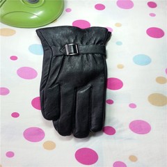 Men's domestic leather gloves, sheepskin gloves, winter and winter warm, breathable, hand repair, fashion leisure, black leather gloves, fashionable