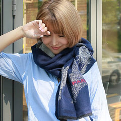 Han Guodong gates import purchasing Eiffel Tower double color wool scarf warm winter woman