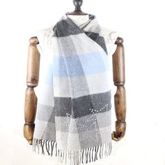 The new French first order fine cashmere wool scarf all-match female winter special offer hot drilling thickening
