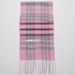 Exports of Japanese men and women cashmere wool single genuine thin Plaid Scarf Collar ash