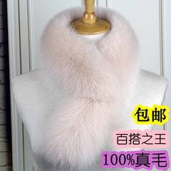 All-match true hair fox fur scarf scarf long Fur Scarf Clip Plush feel super many colors