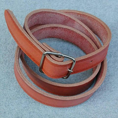 The first layer of pure men's leather belt belt belt belt electrical labor send punch leather ring 105cm