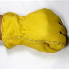 Leather Men's and women's labor protection, thickening, total finger gloves, welding, welding, wear-resistant, high temperature protection, motorcycle riding