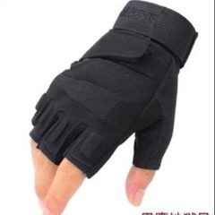 Free air outdoors Half Finger black glove low profile tactical hell storm abrasion resistant slip guard glove armour green L