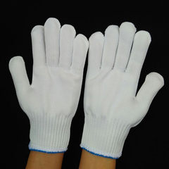 48 bag mail gloves anti-static protective hand knipping thickening of 600 pair of white dragon wear building 600 grams nylon 48 double package
