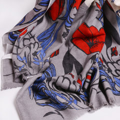 Female Skull Scarf printing the spring and autumn and winter long and thin all-match warm wool and cashmere shawl