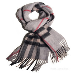 Scarf cat special value 17 new classic box for cashmere, wool blend, men can do, leisure warm towel Grey black and red stripes