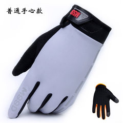 Gloves, thin men, sunscreen sports, summer cycling, anti skid fitness, breathable outdoor wear resistant touch screen gloves, grey ordinary palm.
