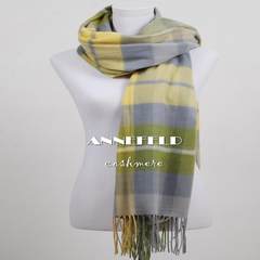 Export single Japan Lichade wool and Cashmere Pashmina Scarf thick yellow box