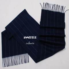 Japanese exports single genuine new cashmere wool blended striped scarf zanglan thickened lengthened lines