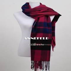 Exports of Japanese new, genuine, wool, cashmere blended, thickening, shawl, scarf, red and blue