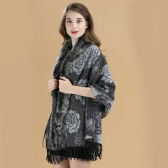 OJS plain new rabbit hair wool wool scarf winter fur row female female long scarf and thick