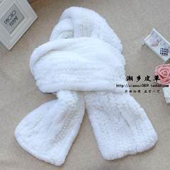 Long paragraph can be two times around Haining Rex wool hand woven scarf scarf high-grade soft fur color