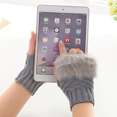 Japan buy autumn, winter, Korean version, adorable half of students, wool dew refers to half finger gloves, ladies bike half in winter
