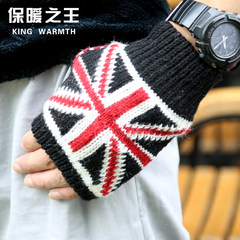 Japan buy wool missing finger gloves, no finger refers to wool, knitted gloves short, male and female students writing, office winter
