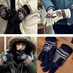 Winter ladies plus cashmere, warm wool, gloves, students, writing, cycling, Korean lovers, all refers to gloves