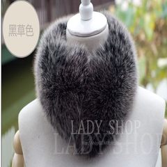 Real fur collar, fur collar, fox fur collar, fur collar, fur scarf, short Korean, autumn and winter, multicolored black grass clip.
