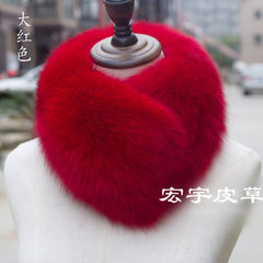 Real fur collar, fur collar, fox fur collar, fur collar, fur scarf, short Korean, autumn and winter, multicolored red collars.