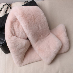 In the winter of 2017 South Korean fashion fur scarf cony hair rabbit hair scarf whole skin double bag mail Lotus color