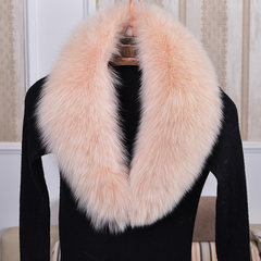 Real fox fur collar, green fruit collar, male lady fur scarf, real fur collar, leather, made of cow horn, black and white yellow cloth, long 80CM