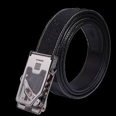 Buckle belt, hand belt, men's head layer leather, casual fashion leather, anti allergy brand, young, middle-aged 105cm