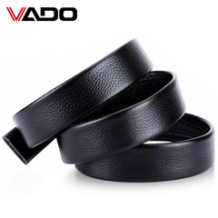 Double layer pure bovine head body belt without scalp with a man's belt, male buckle head automatic belt 105cm