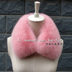 The fox fur collar real fur Fox Fur Scarf Collar fur collar all-match fur color Sakura powder