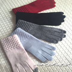 2016, winter and winter cashmere cashmere knitting wool, thickening refers to touch screen gloves, winter lady short warm