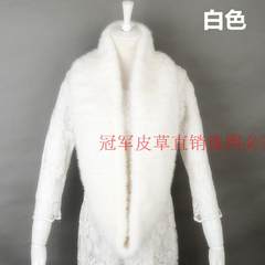 New mink fur grass scarf, neck collar, female head, autumn winter, warm shawl, long woven knitted bag, 100% imported mink hair white