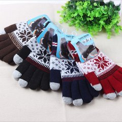 Japan buy winter couple touch screen gloves, men and women warm and suede, touch screen cute, student gloves, five fingers hair